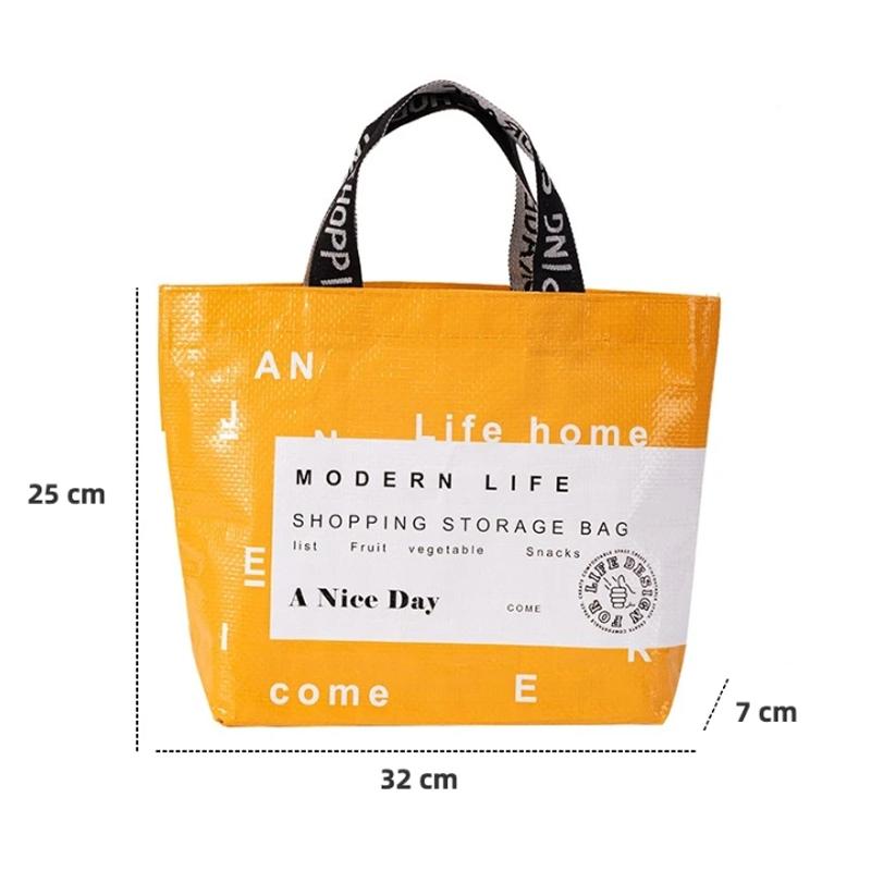 Beige Eco Friendly Large Capacity Folding Shopping Bag