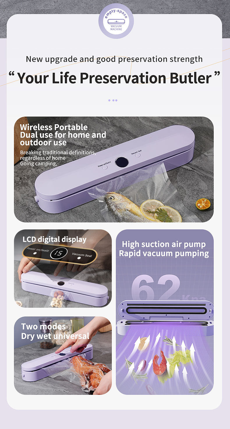 Wireless Portable Vacuum Sealing Machine