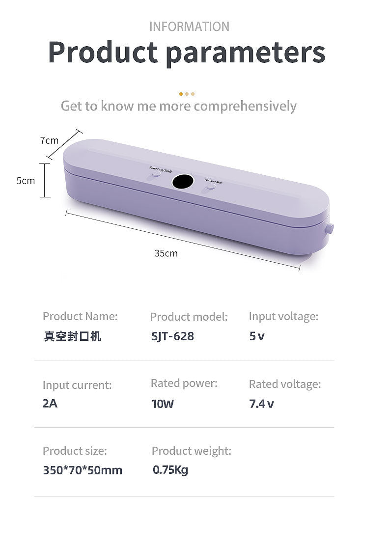 Wireless Portable Vacuum Sealing Machine