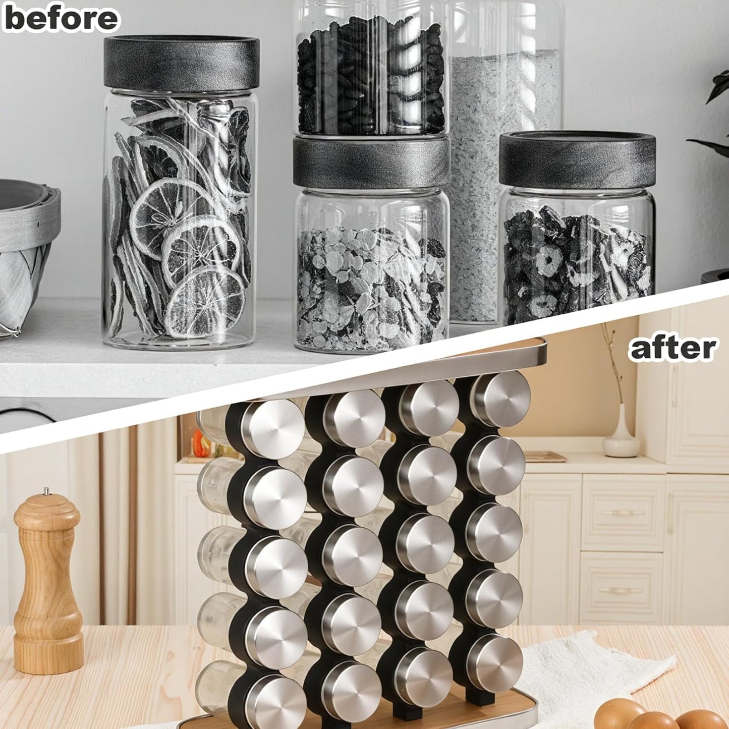 CARLA HOME 20-Jar Spice Rack Organiser Storage