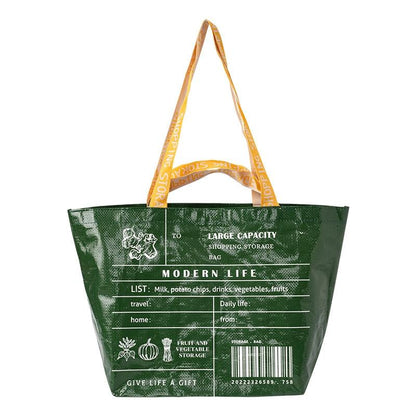 White Eco Friendly Large Capacity Folding Shopping Bag Beige