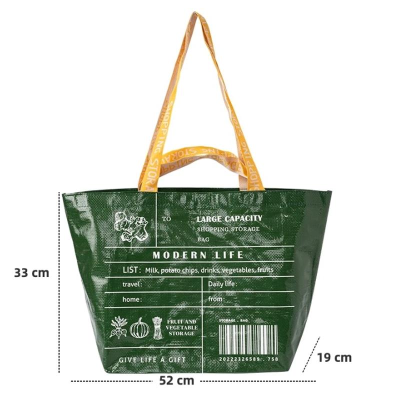 White Eco Friendly Large Capacity Folding Shopping Bag Beige