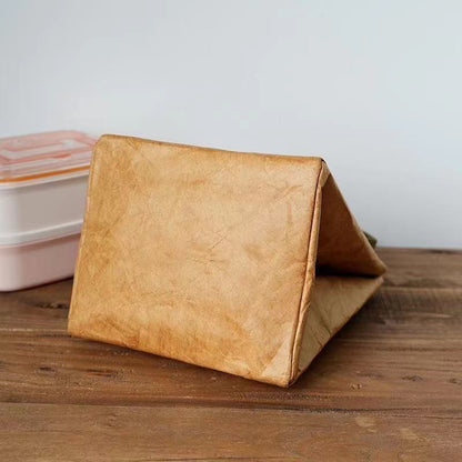 Beige Eco-Friendly Insulated Lunch Bag with Handle
