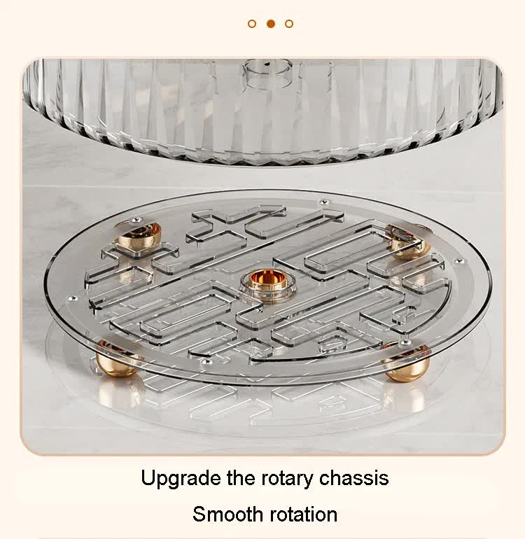 Transparent Luxury Rotating Storage Rack – Transparent Spice Organizer & Condiment Holder