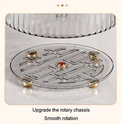 Transparent Luxury Rotating Storage Rack – Transparent Spice Organizer & Condiment Holder