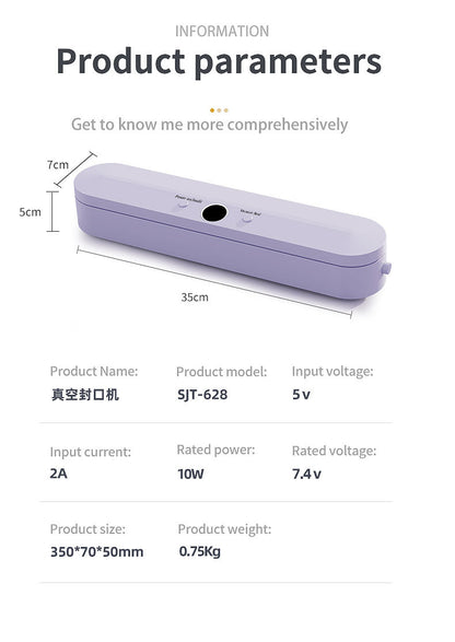 Wireless Portable Vacuum Sealing Machine
